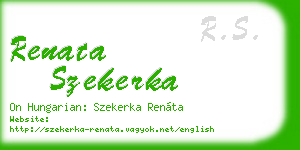 renata szekerka business card