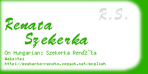 renata szekerka business card